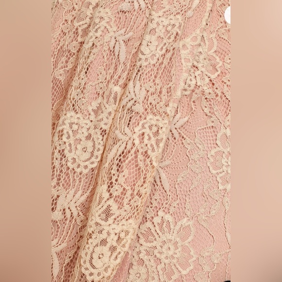 Lulus Stolen Moments Dusty Pink Lace-Up Lace Maxi Dress - Picture 4 of 6